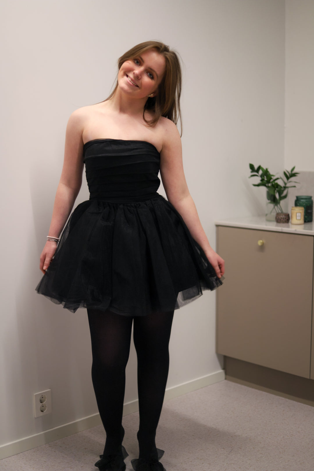 Swan Dress Short Black
