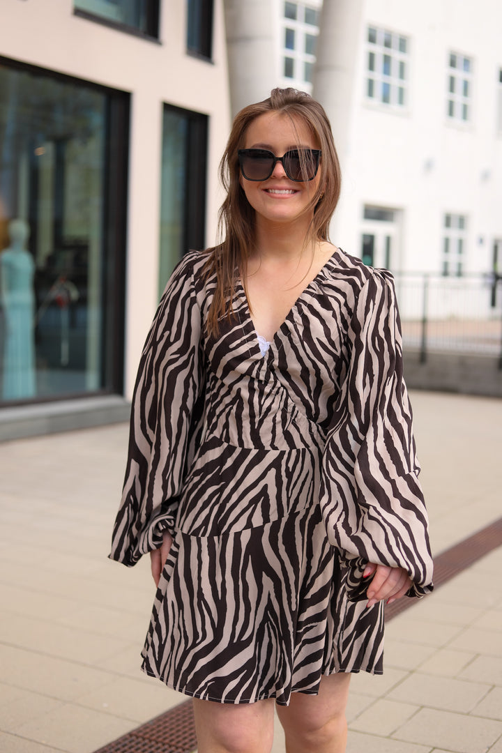 Portofino Mini Dress Brown Zebra