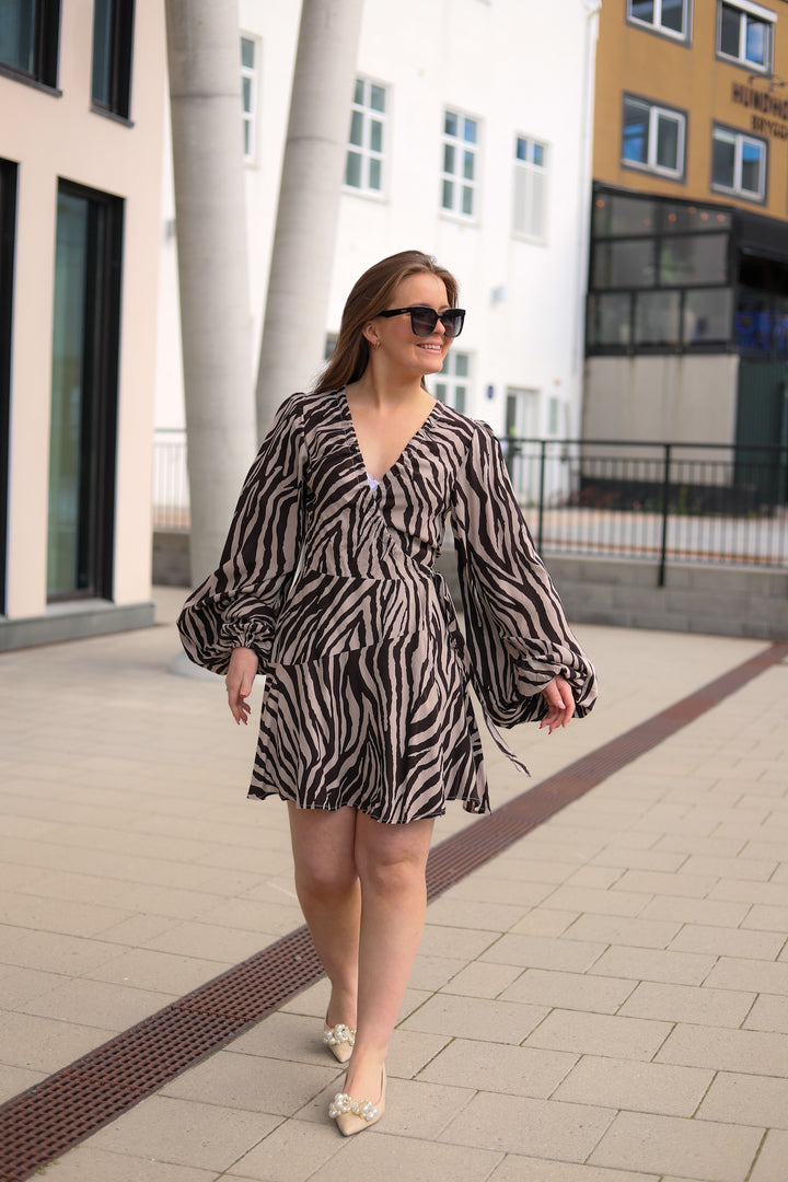Portofino Mini Dress Brown Zebra