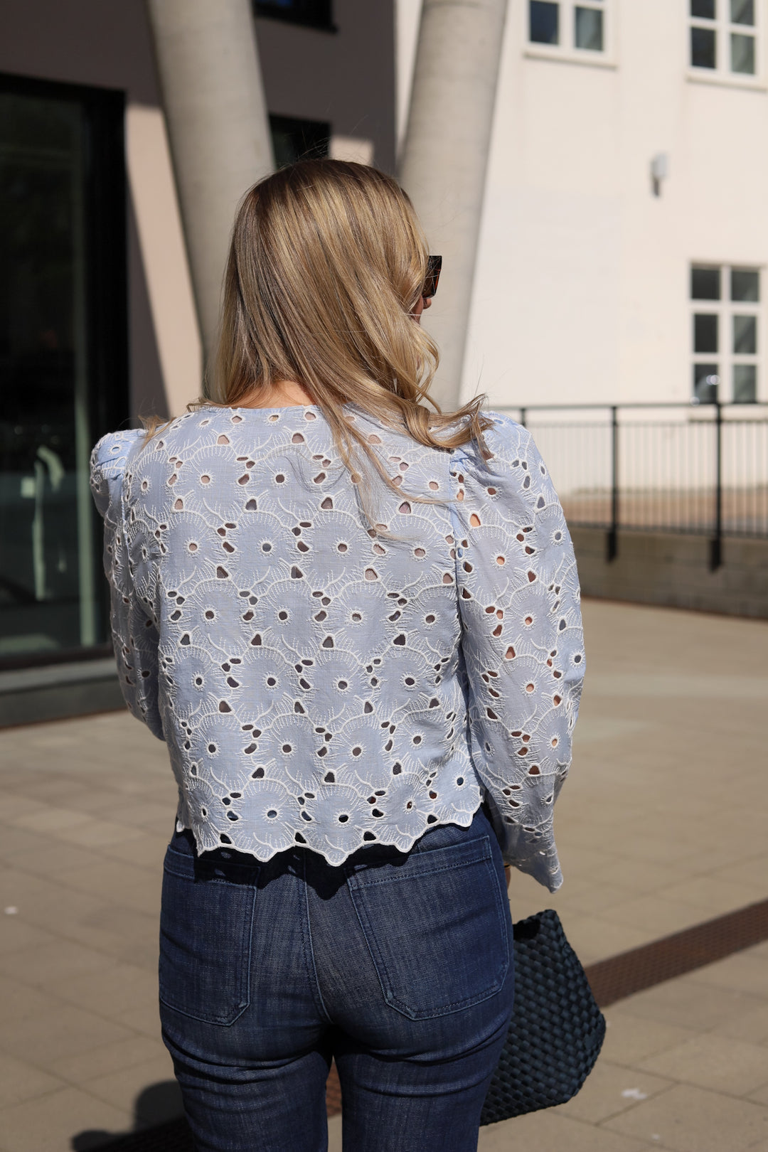 Broderie Anglaise Jacket Light Blue
