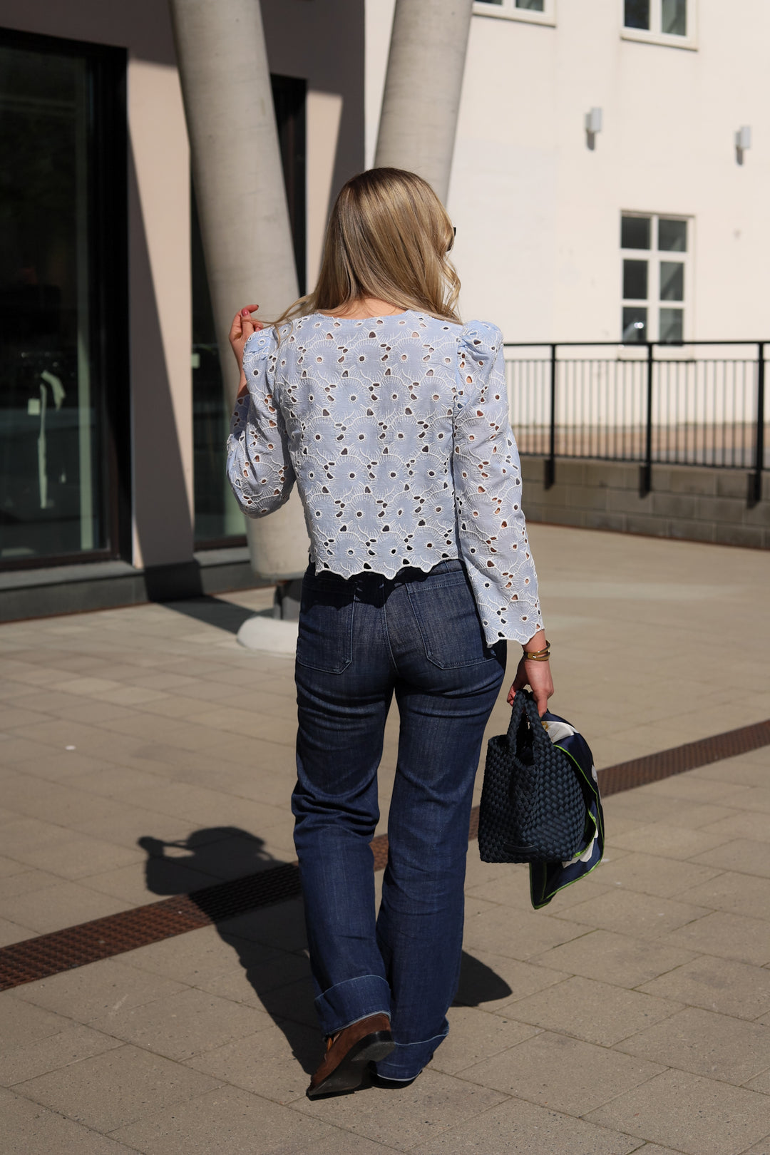 Broderie Anglaise Jacket Light Blue