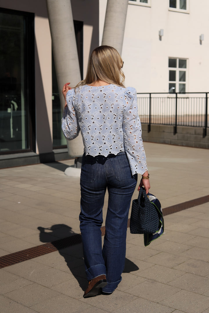 Broderie Anglaise Jacket Light Blue