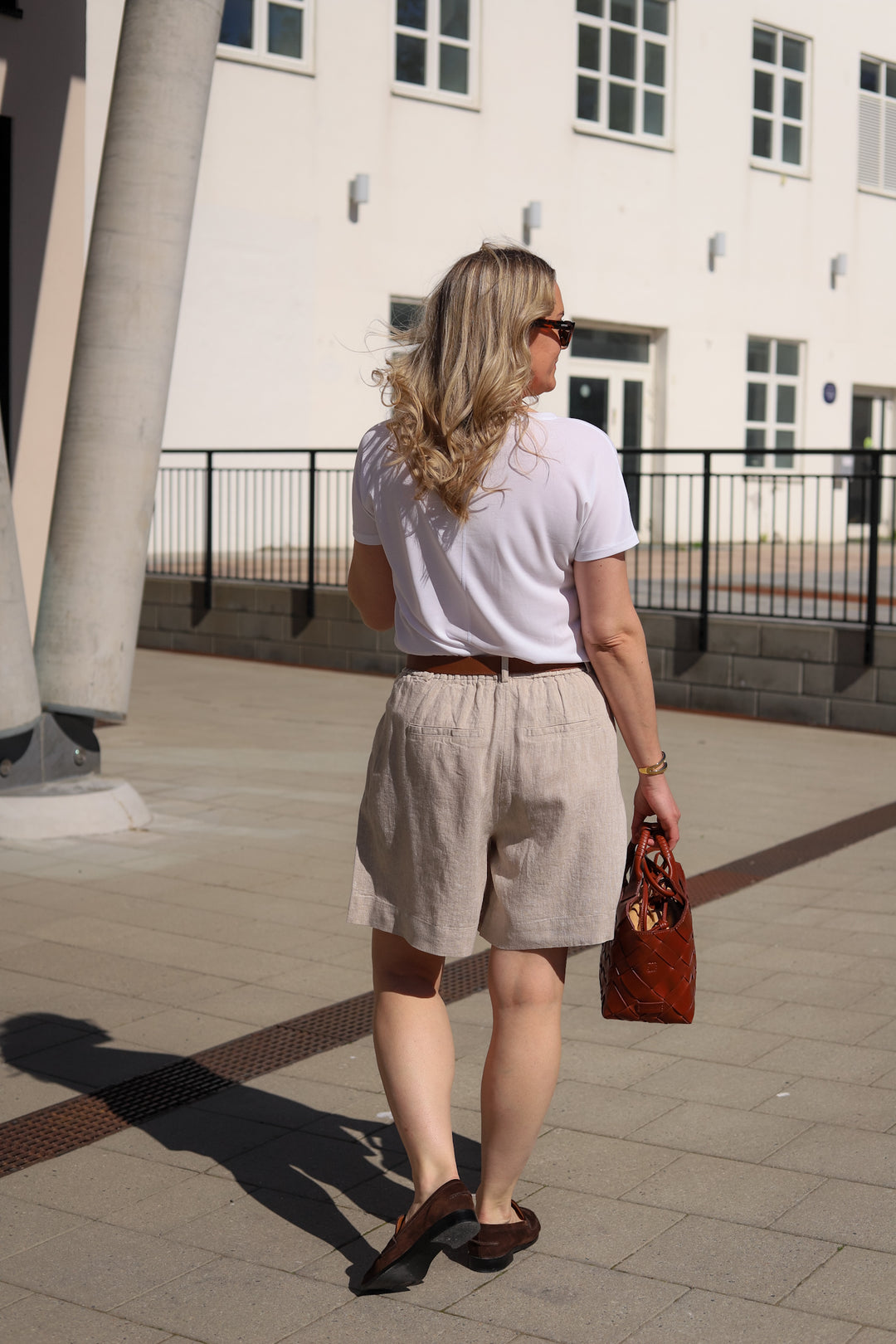 Viana Ginia HW Shorts Sand Melange