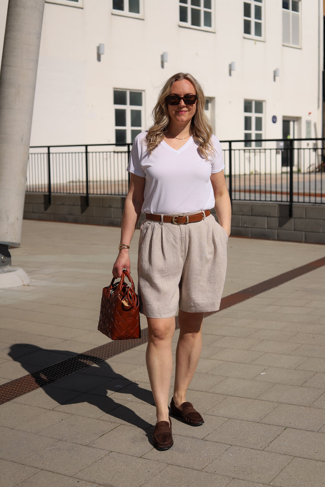 Viana Ginia HW Shorts Sand Melange
