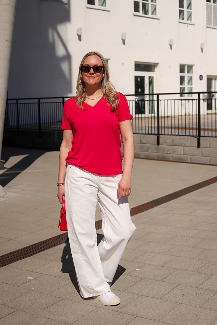 Fenya Modal V Neck Tee Jazzy