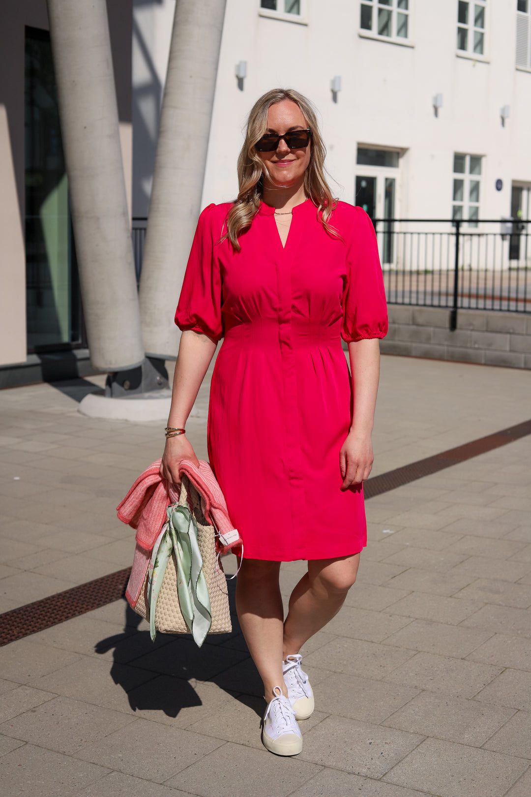 Malanie 3/4 Shirt Dress Jazzy