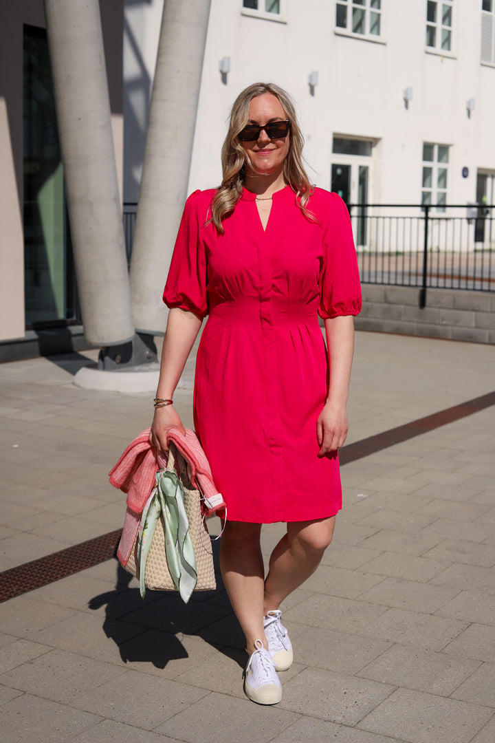 Malanie 3/4 Shirt Dress Jazzy