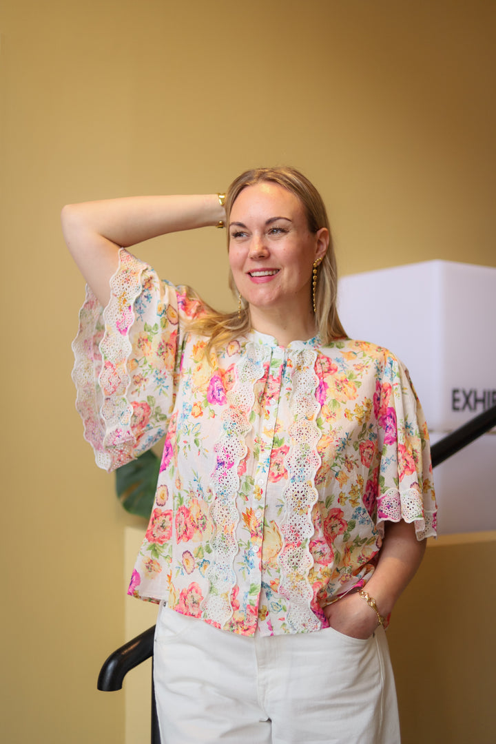 Cotton Slub Blouse Flora