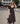 Ferrone Midi Dress Brown Embroidery