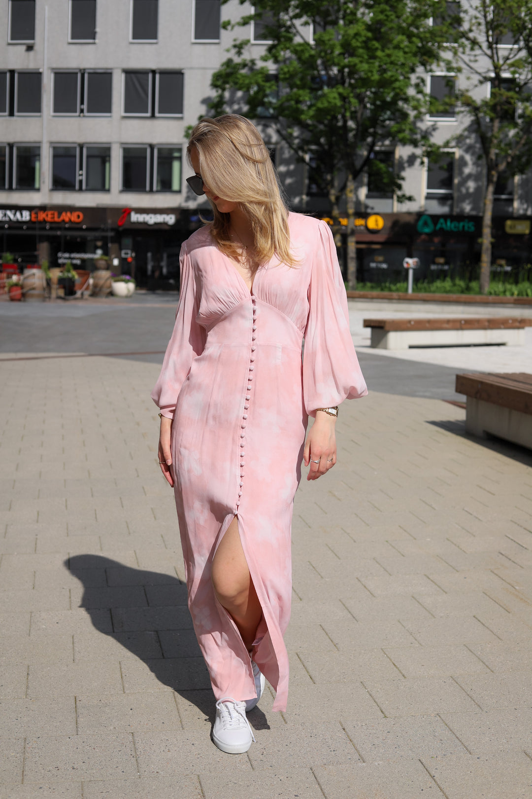 Positano Dress Blurred Pink