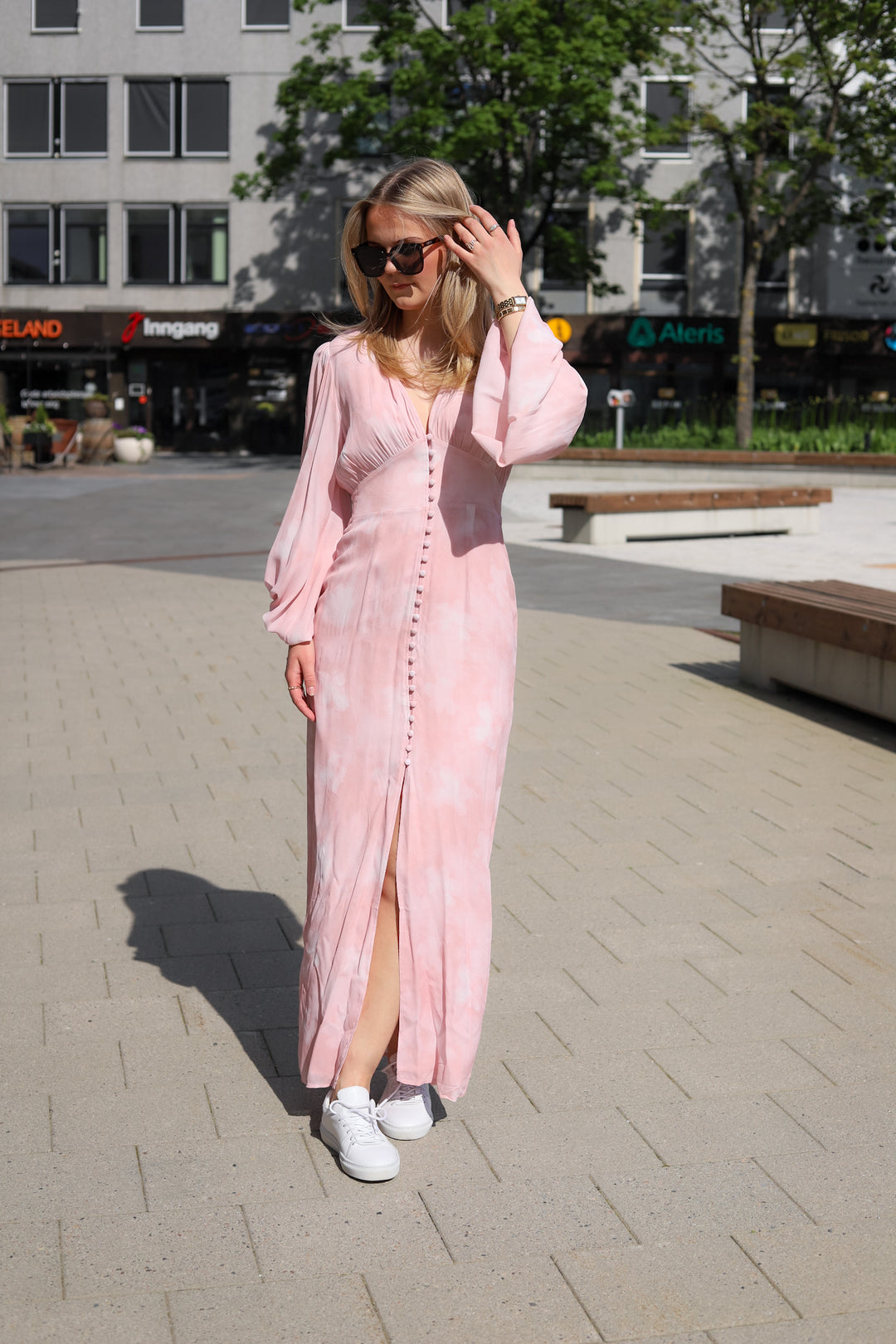 Positano Dress Blurred Pink