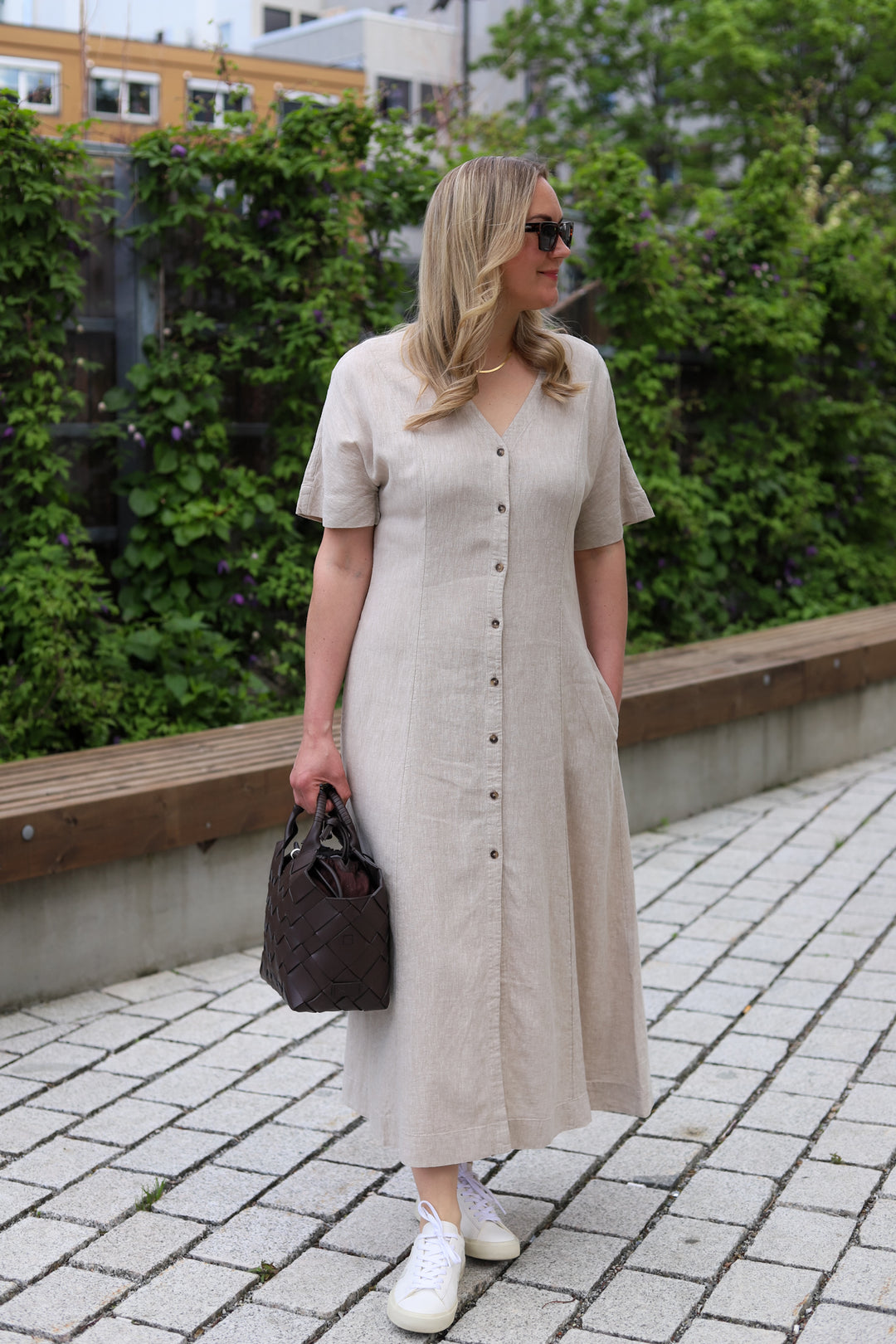 Viana Ginia 2/4 Dress Sand Melange