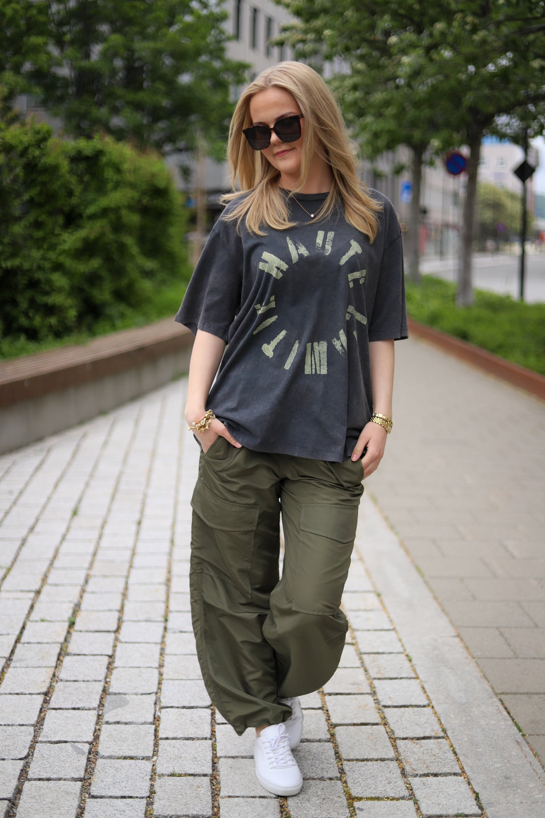 Thalia Pull On Trouser Army