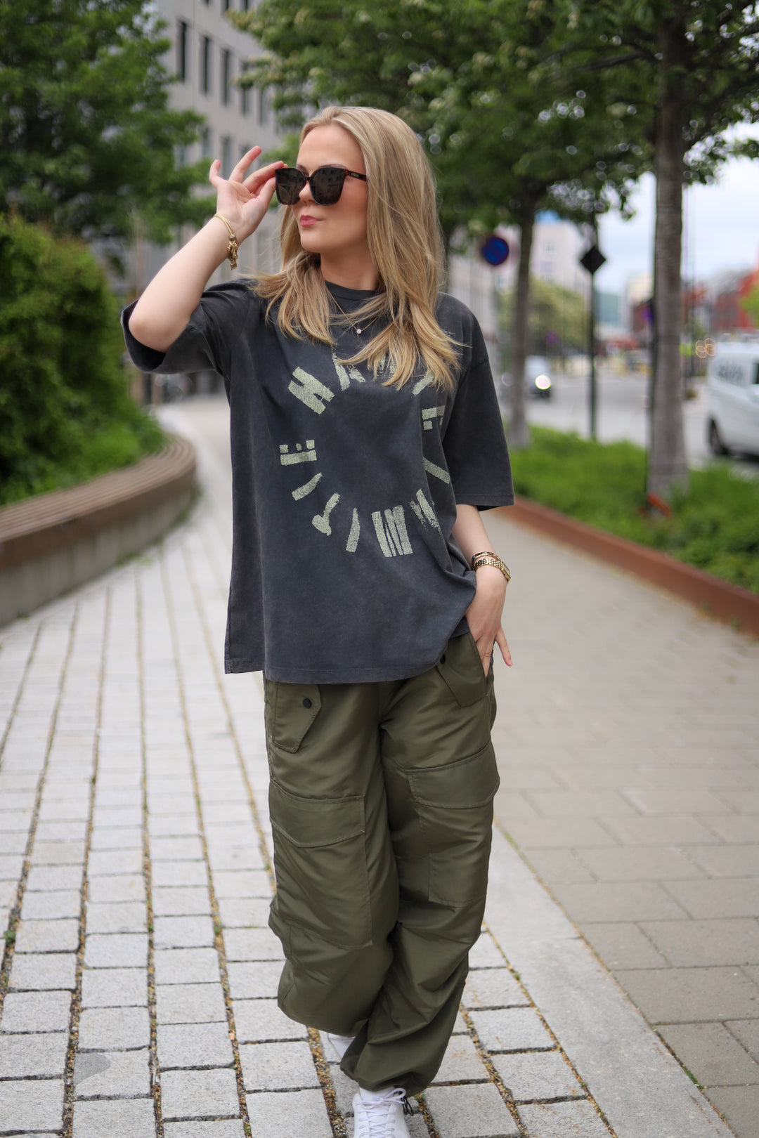 Thalia Pull On Trouser Army