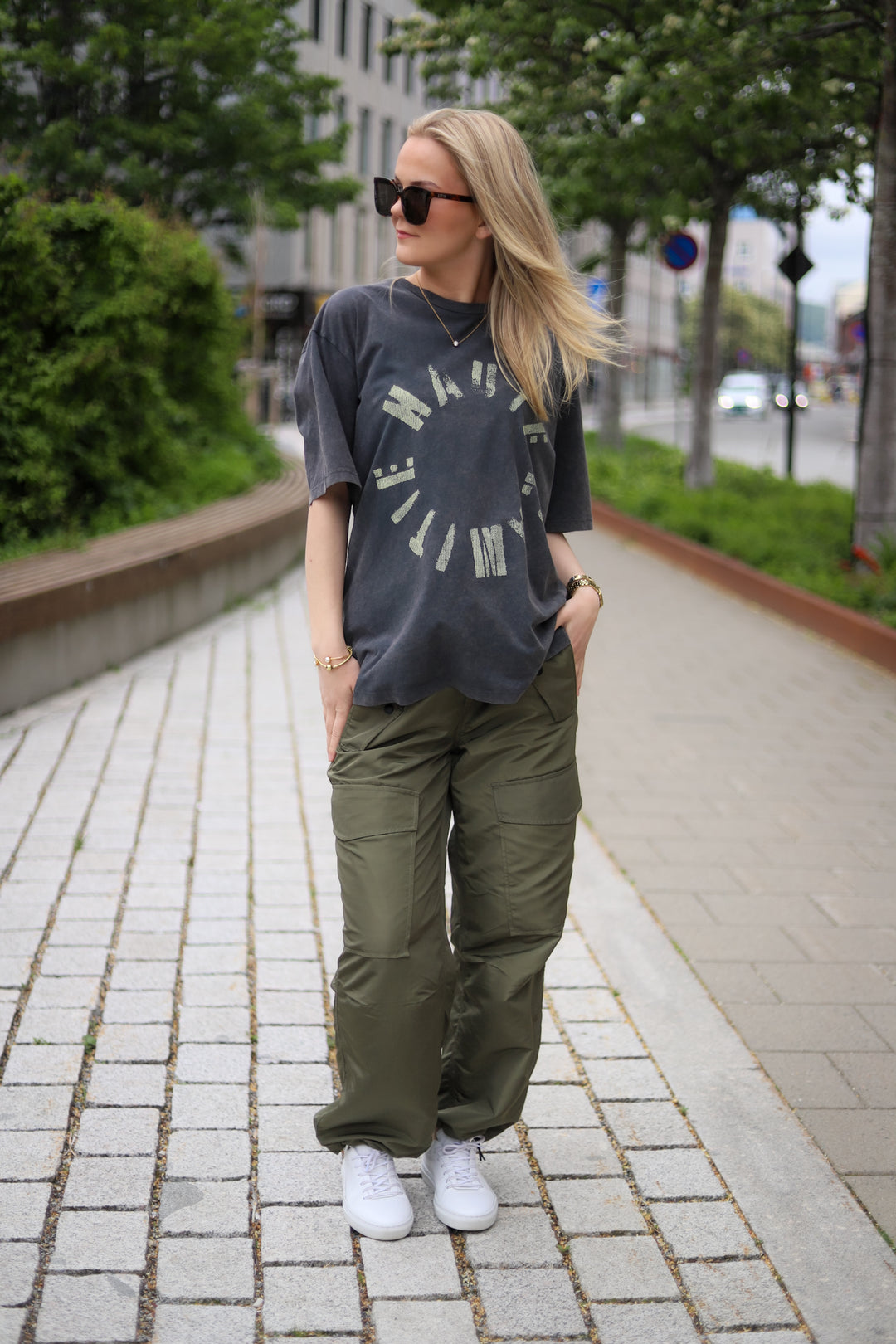 Thalia Pull On Trouser Army