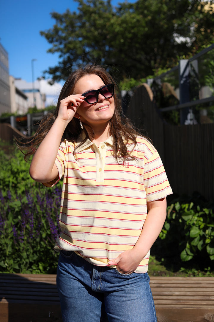 Evelyn Polo Tee Sunny Stripe