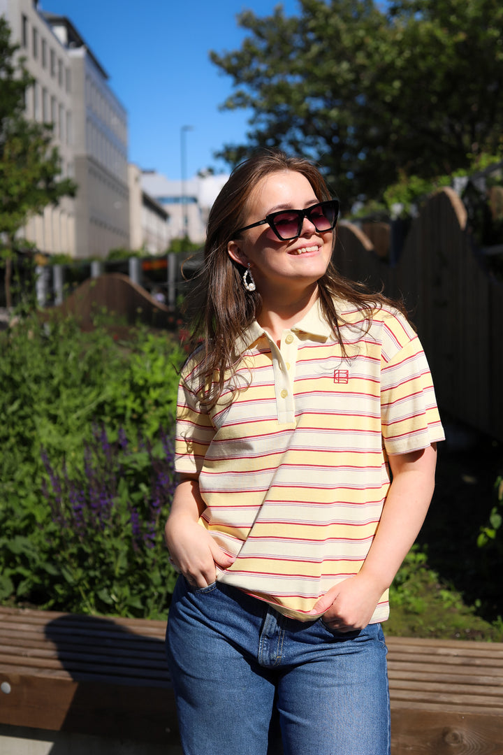 Evelyn Polo Tee Sunny Stripe