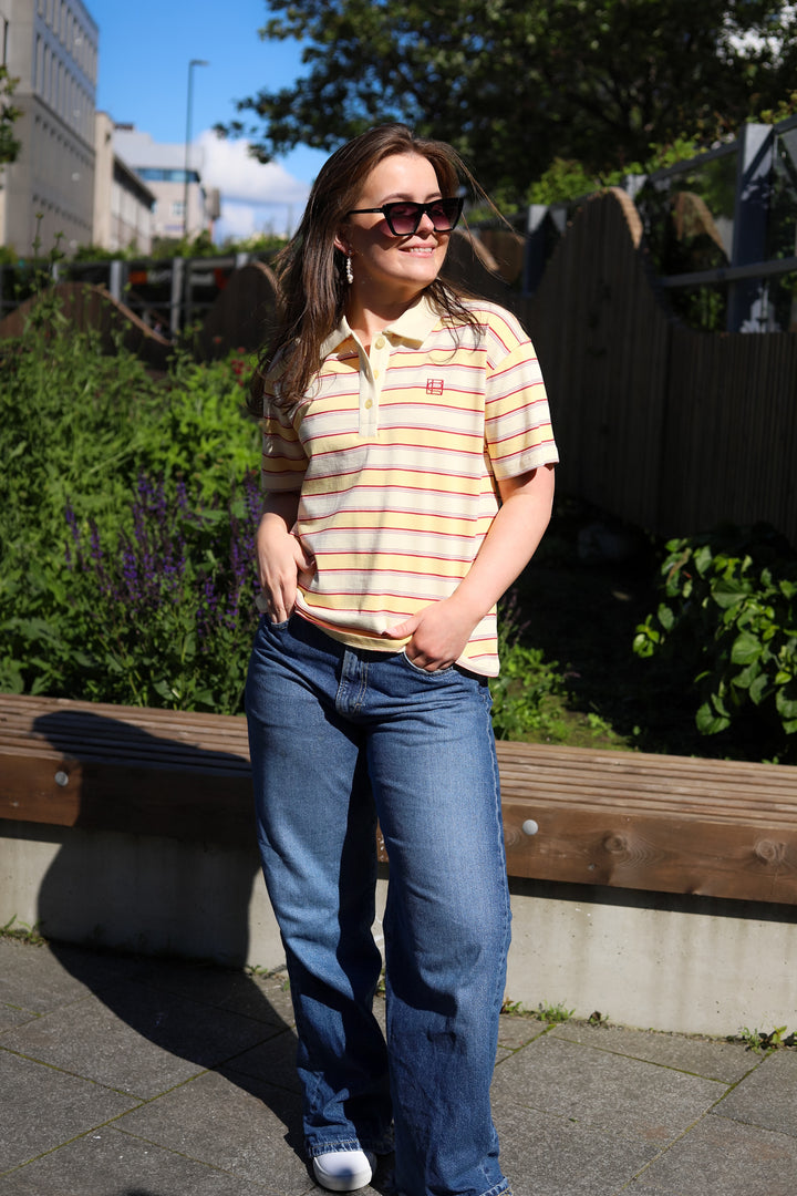 Evelyn Polo Tee Sunny Stripe