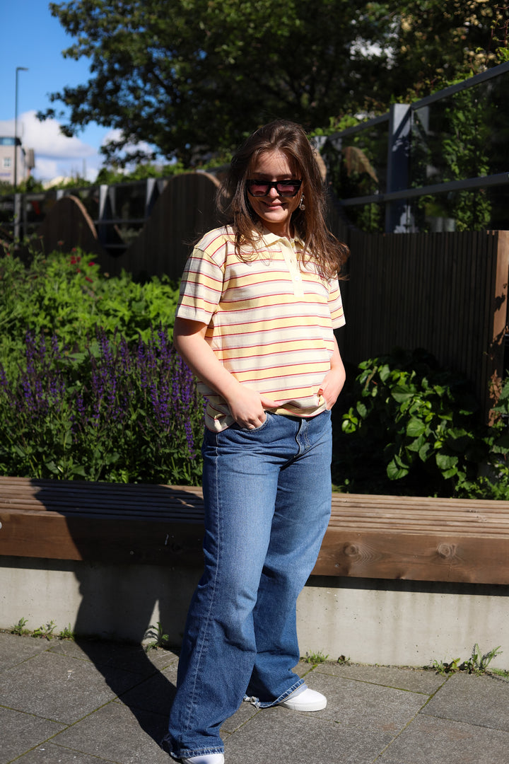 Evelyn Polo Tee Sunny Stripe