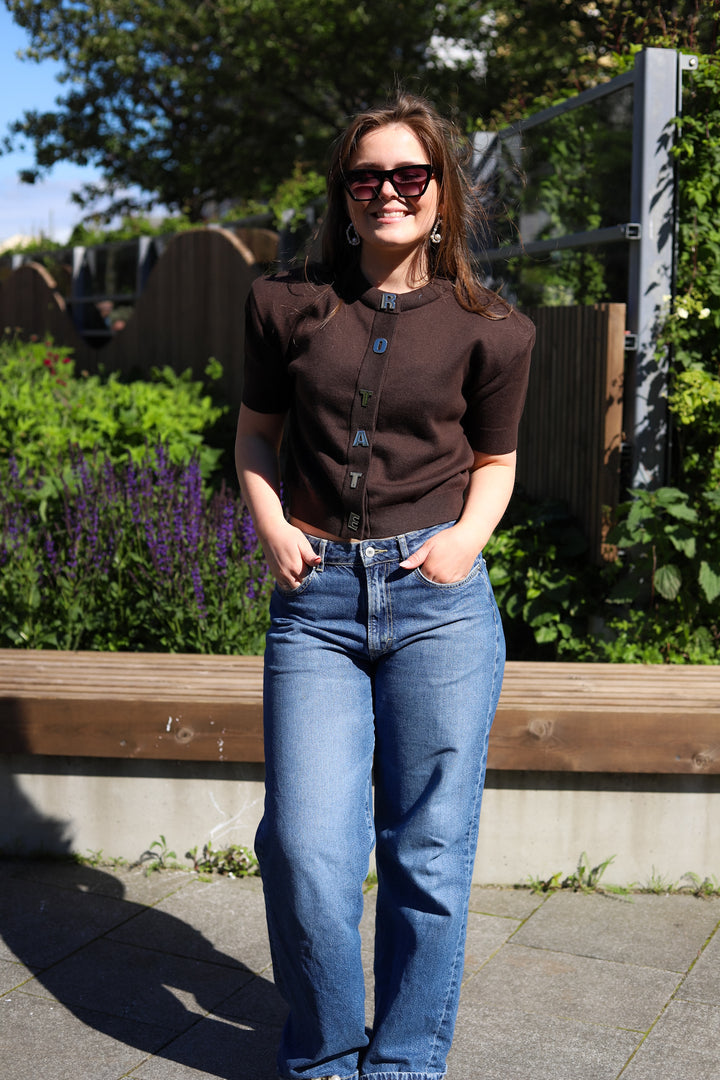 Firm Knit SS Cardigan Molé
