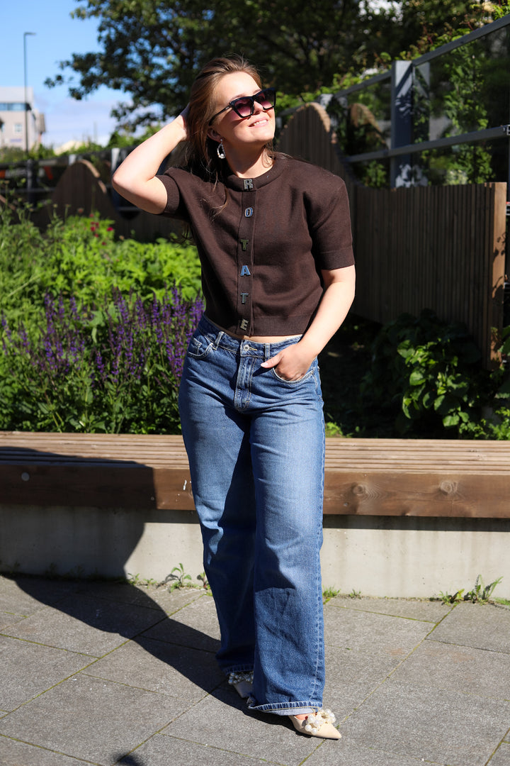 Firm Knit SS Cardigan Molé