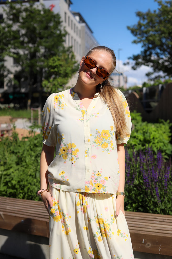 Irene 2/4 Shirt AOP Mimosa Flower