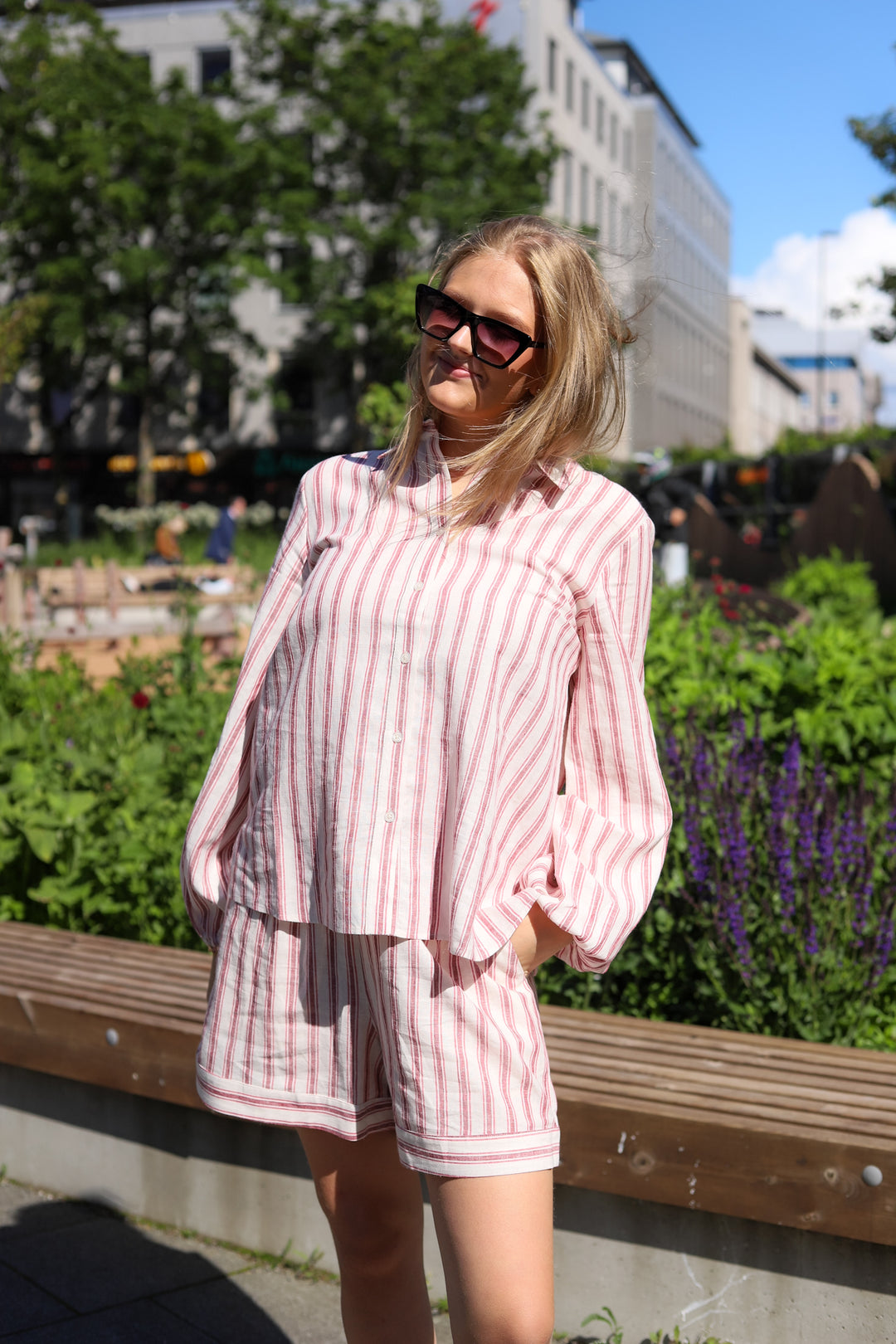 Fable Shirt Berry Stripe