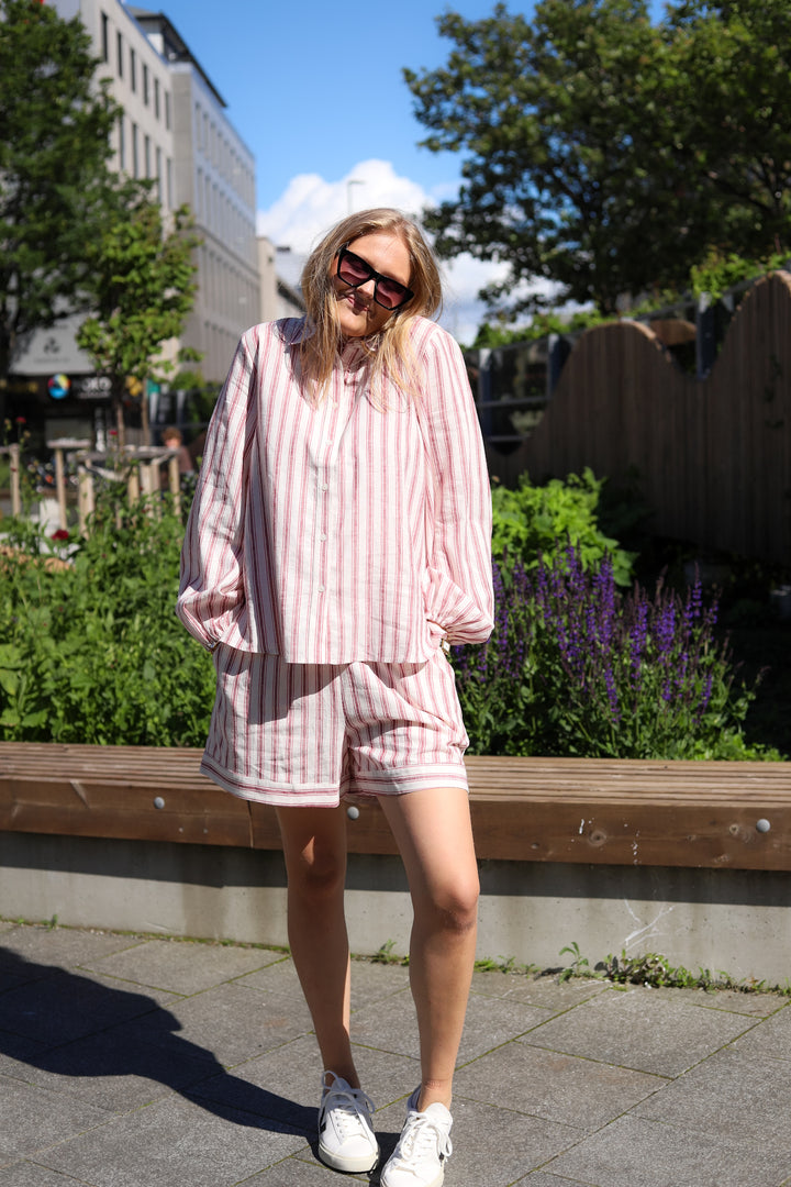 Fable Shirt Berry Stripe