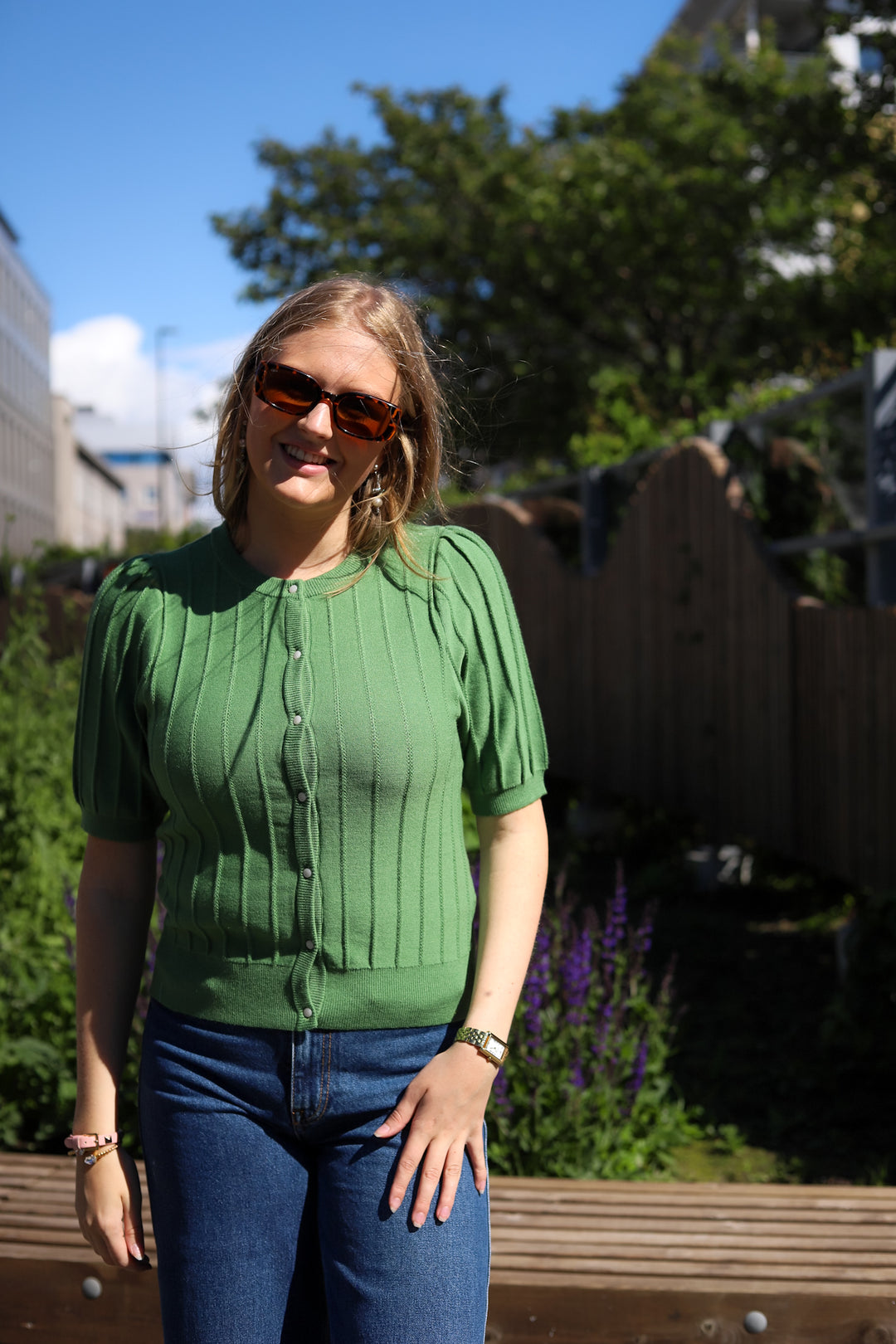 Guru 2/4 Cardigan English Ivy