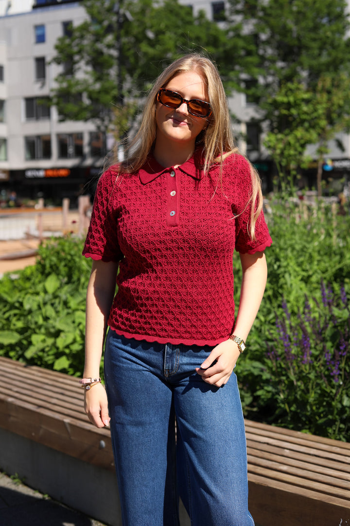 Gwen Knit Tee Berry