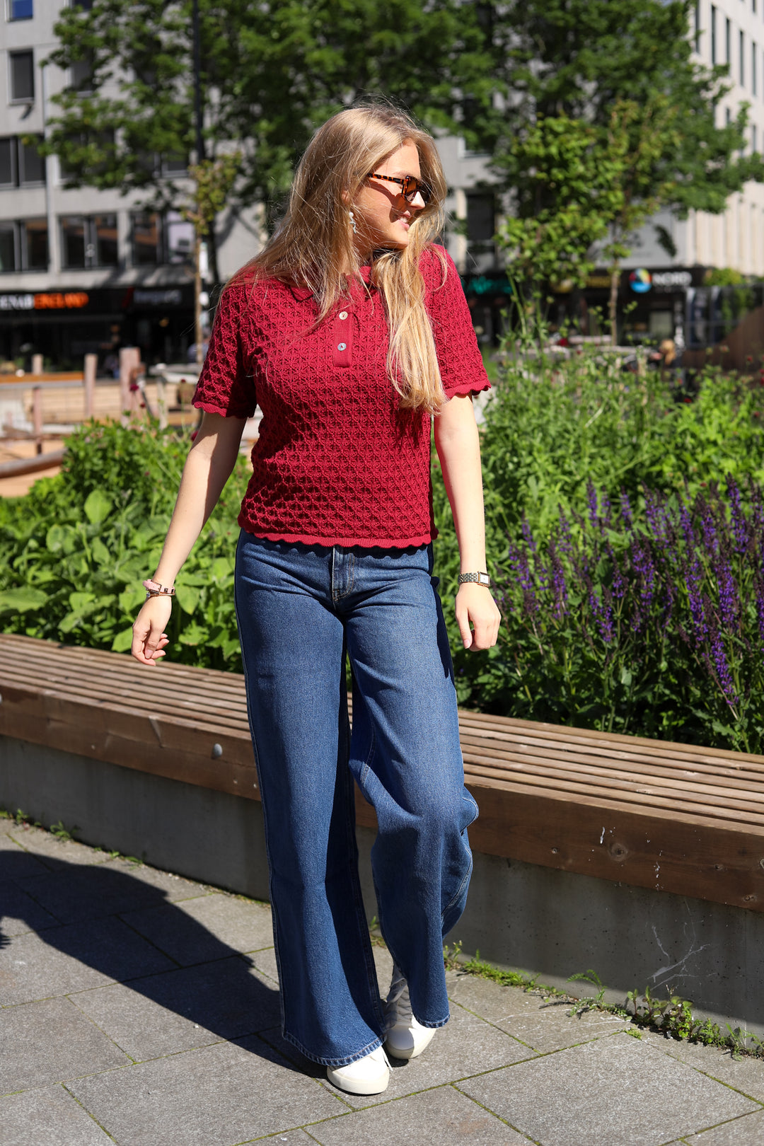 Gwen Knit Tee Berry