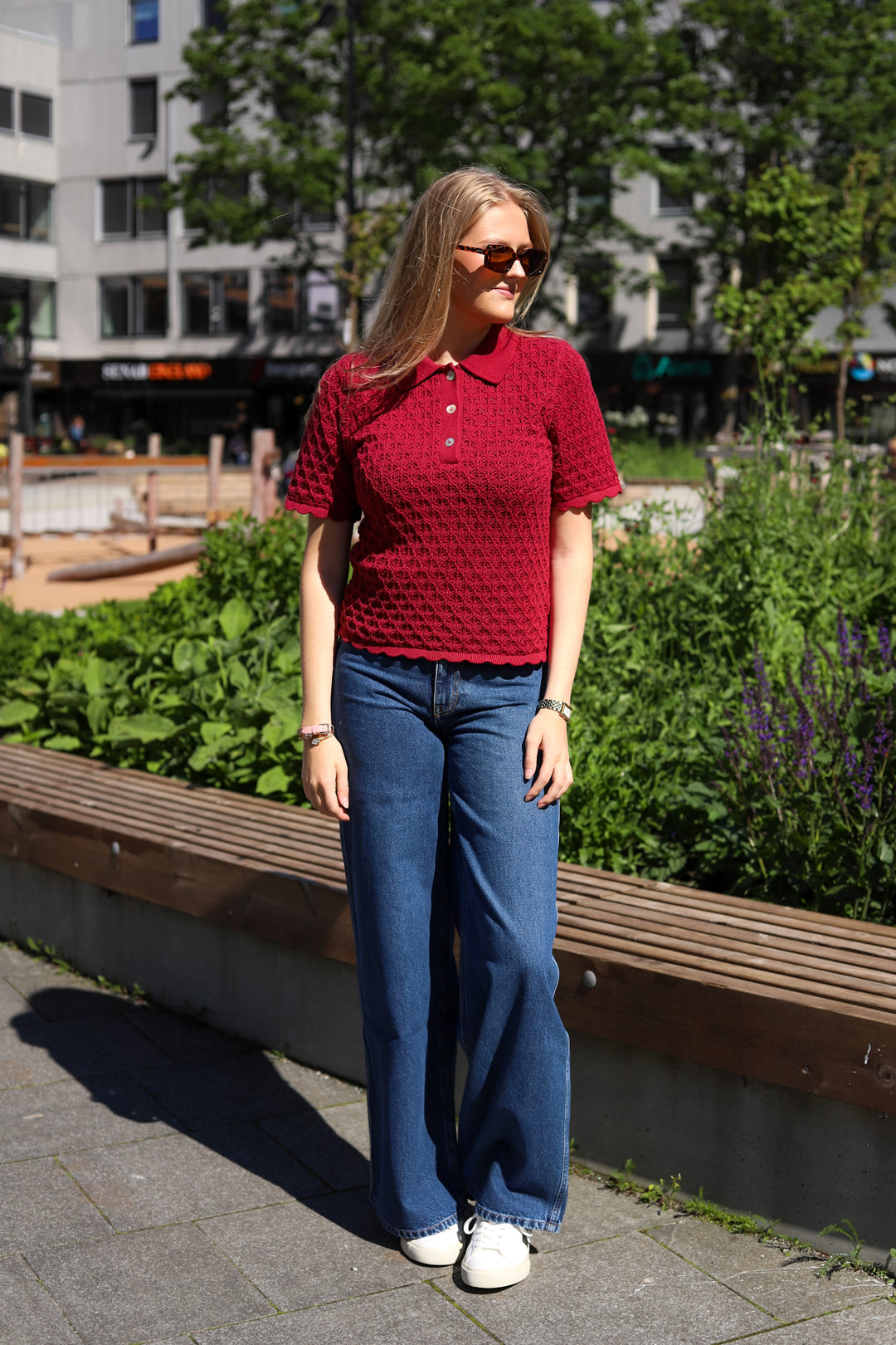 Gwen Knit Tee Berry