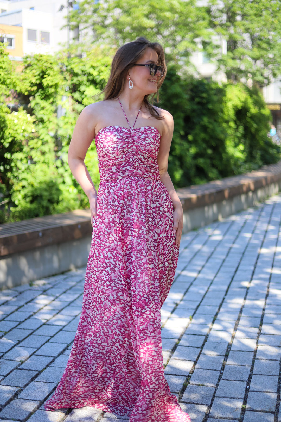 Bree Dress Berry Viola Print