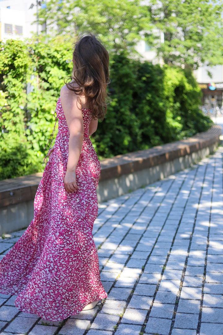 Bree Dress Berry Viola Print