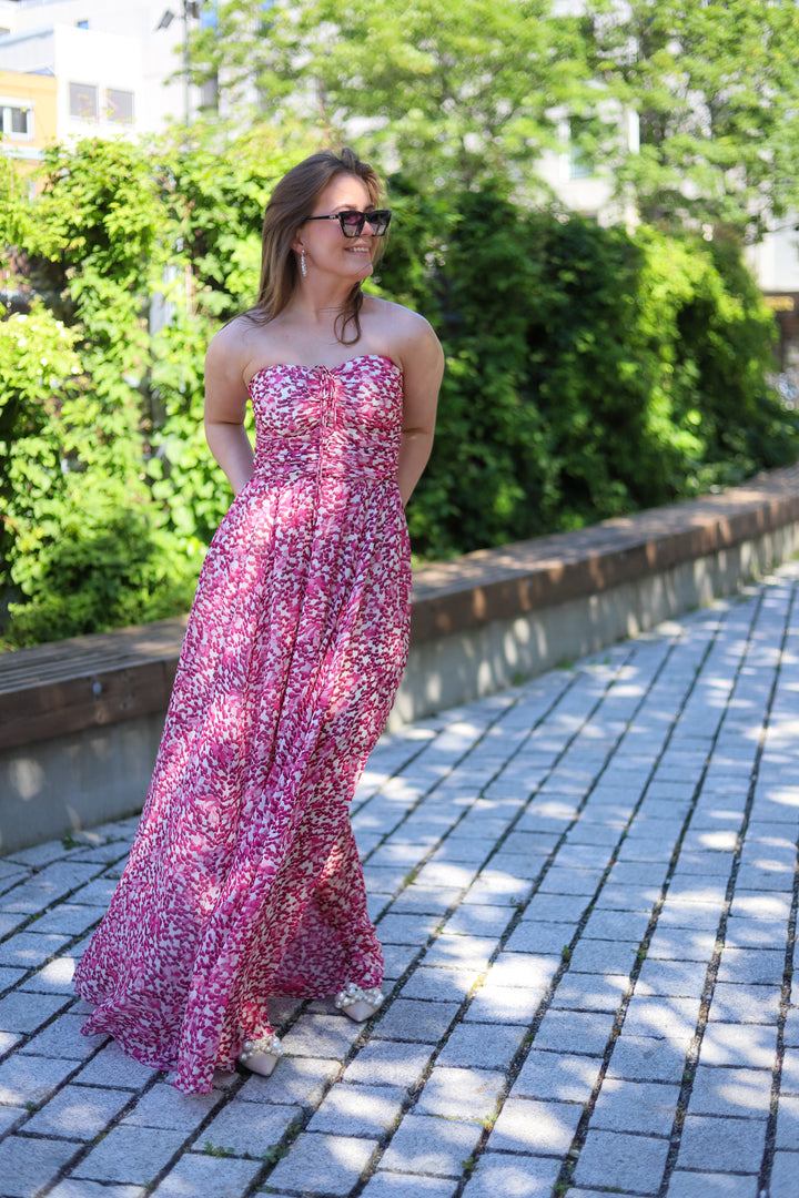 Bree Dress Berry Viola Print
