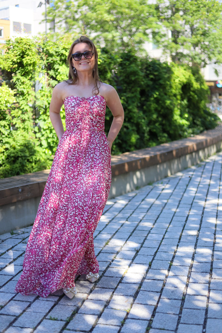 Bree Dress Berry Viola Print