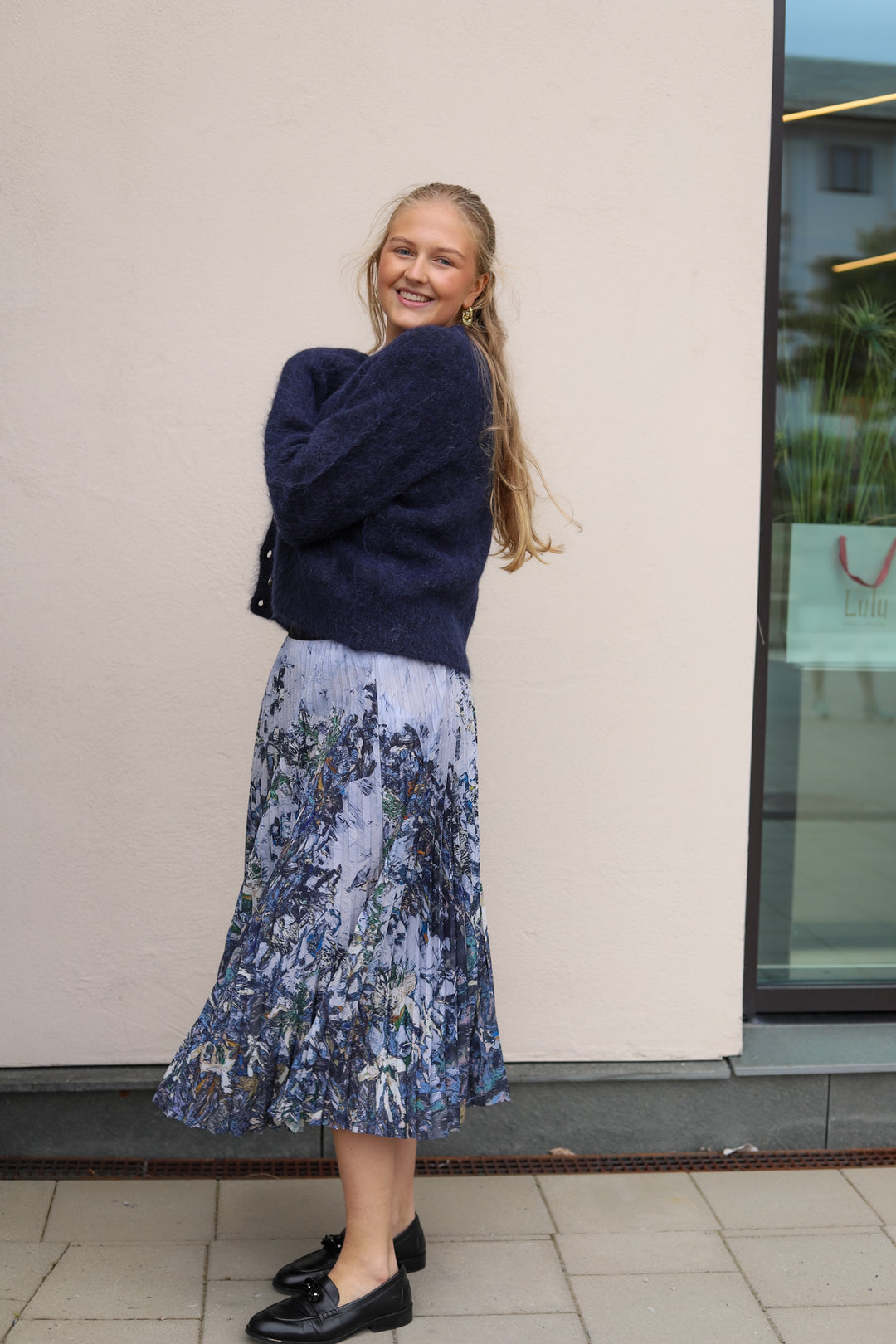Charming Skirt Print Grey