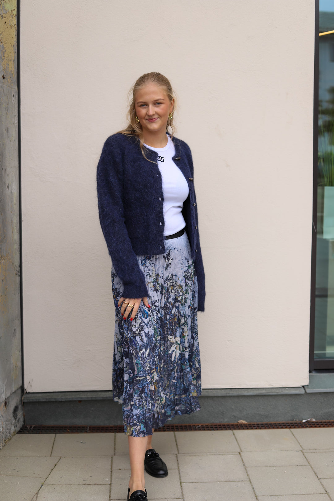 Charming Skirt Print Grey