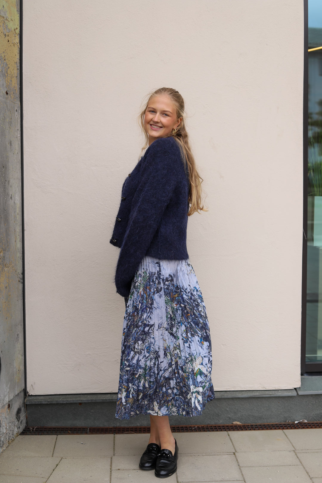 Charming Skirt Print Grey