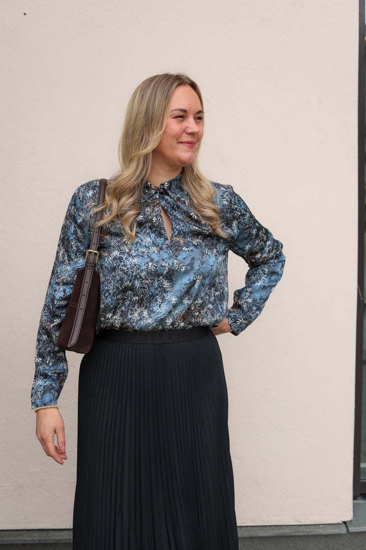 Vignette Top Print Blue