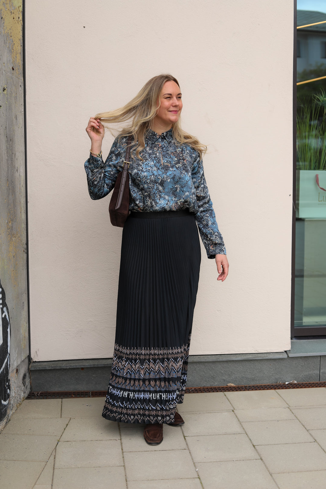 Taulla Skirt Print Black