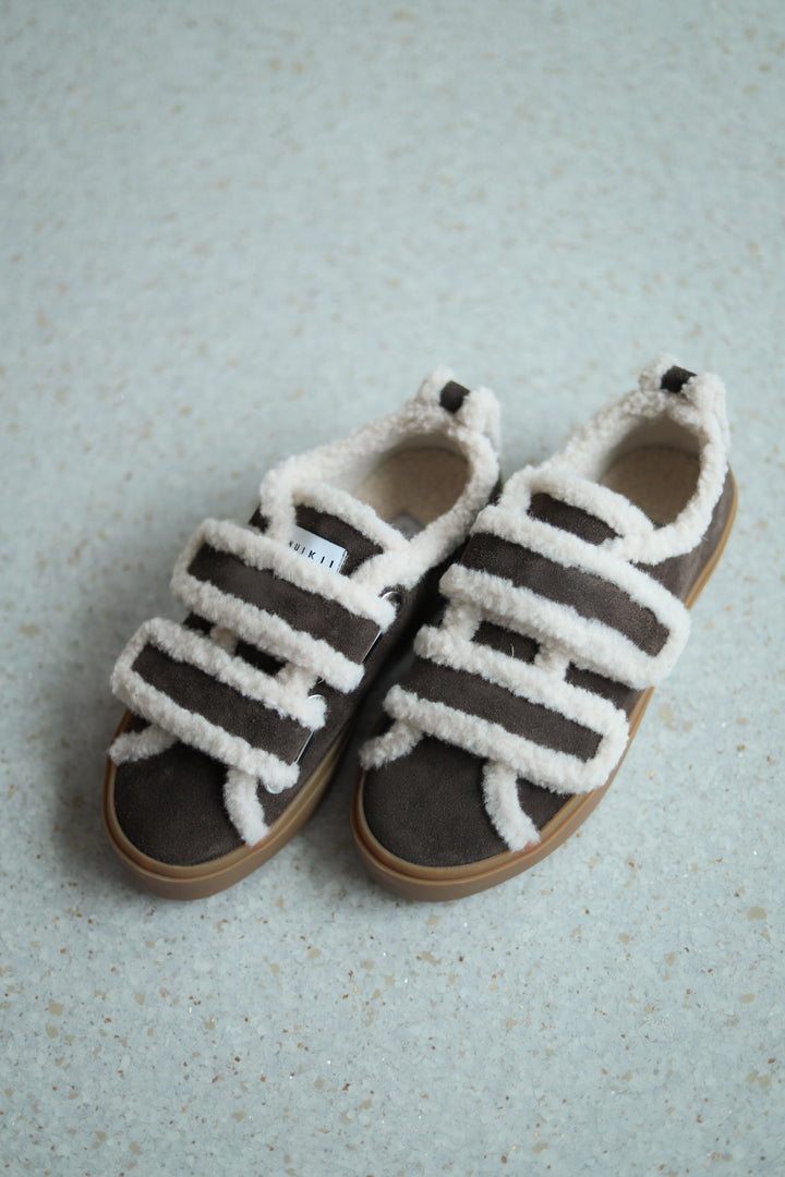 Shearling Low Velcro Dark Brown