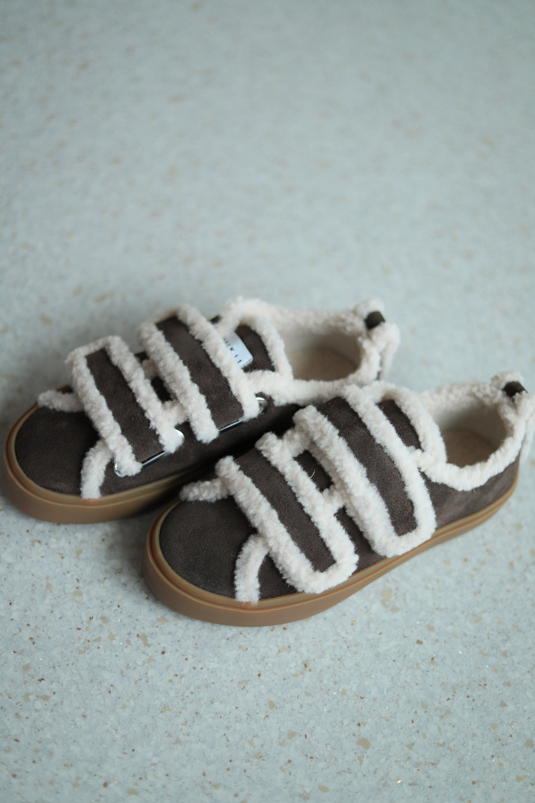 Shearling Low Velcro Dark Brown