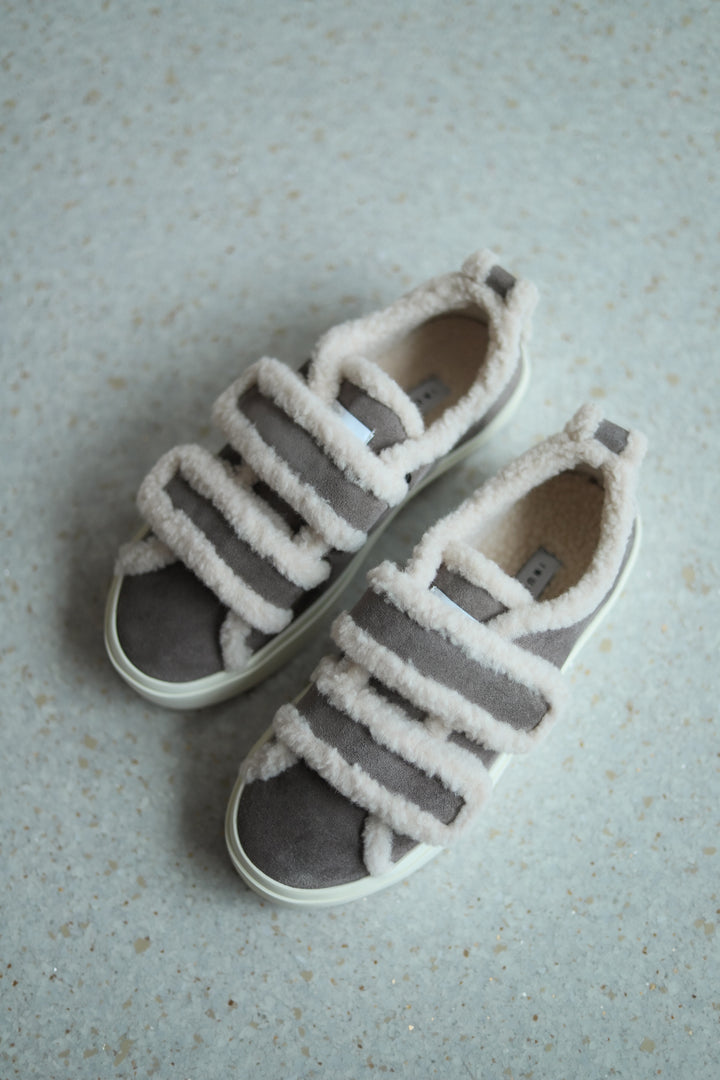 Shearling Low Velcro Grey