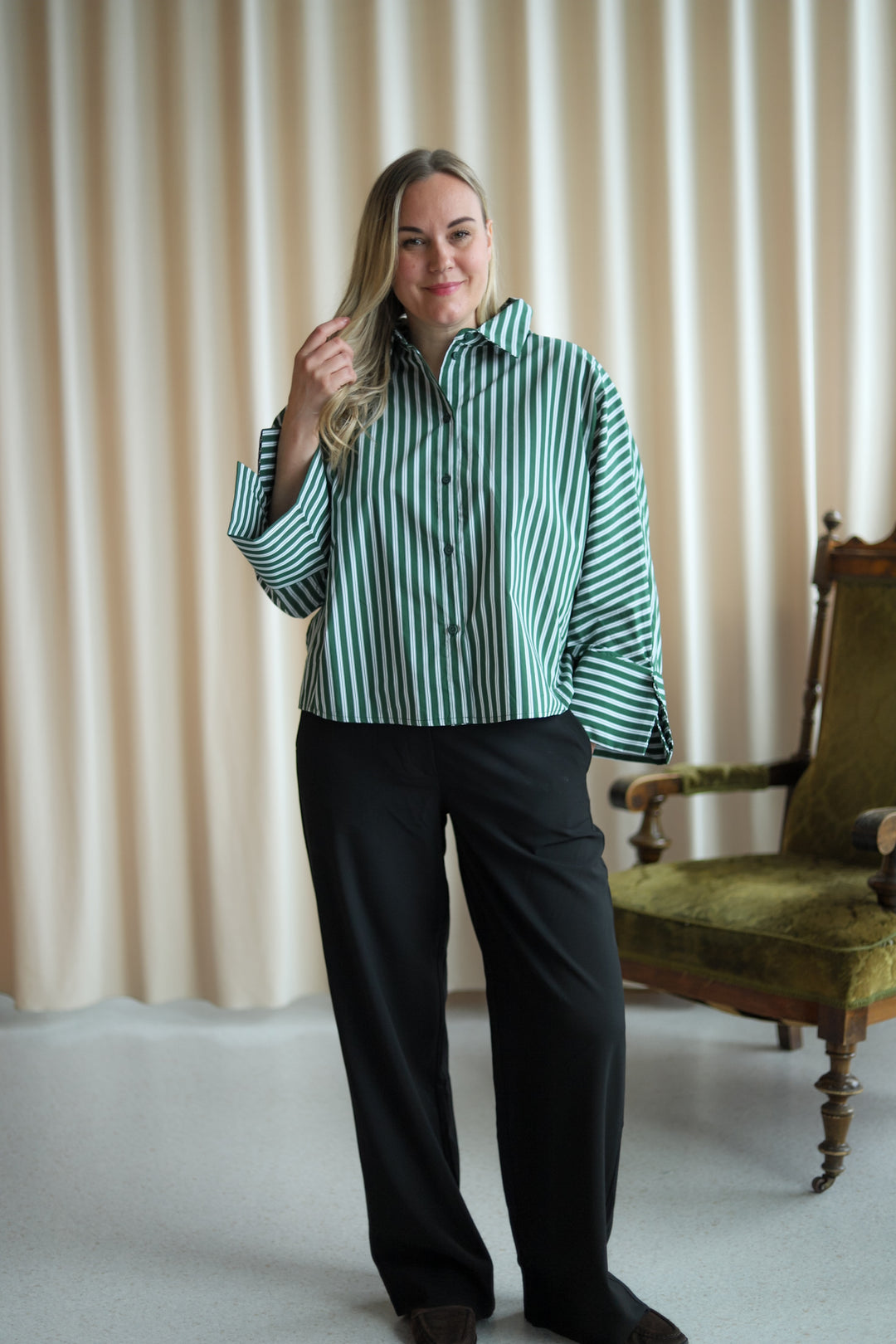Atari Shirt Green Stripe
