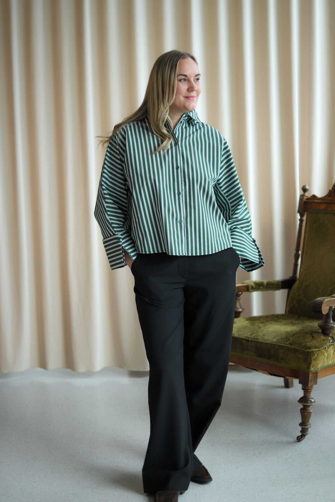 Atari Shirt Green Stripe
