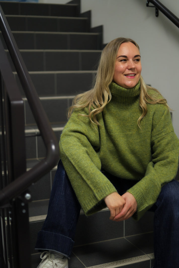 Sidsel T-Neck Knit Pear Melange