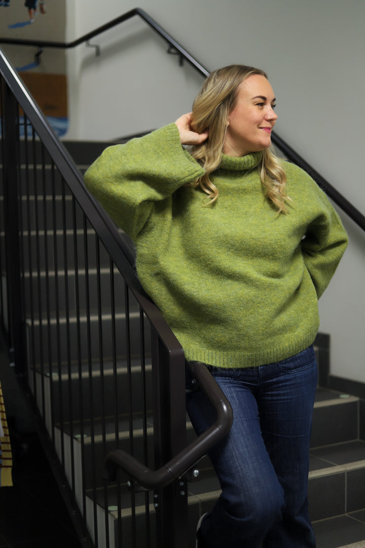 Sidsel T-Neck Knit Pear Melange