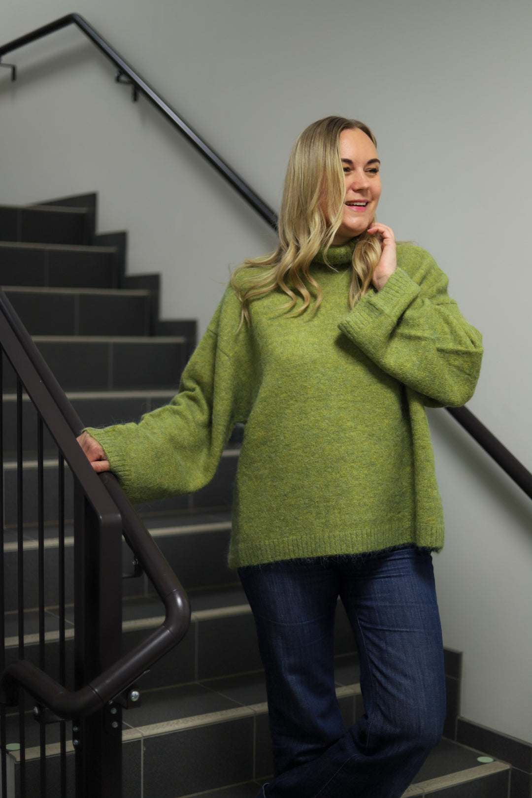 Sidsel T-Neck Knit Pear Melange