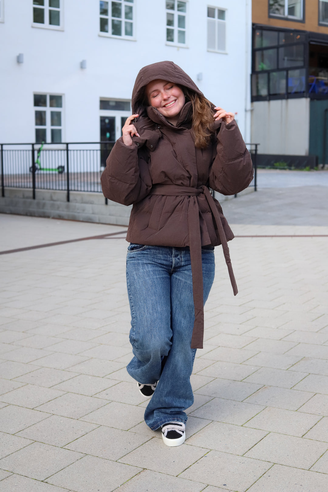 Steilia Brushed Down Jacket Brown